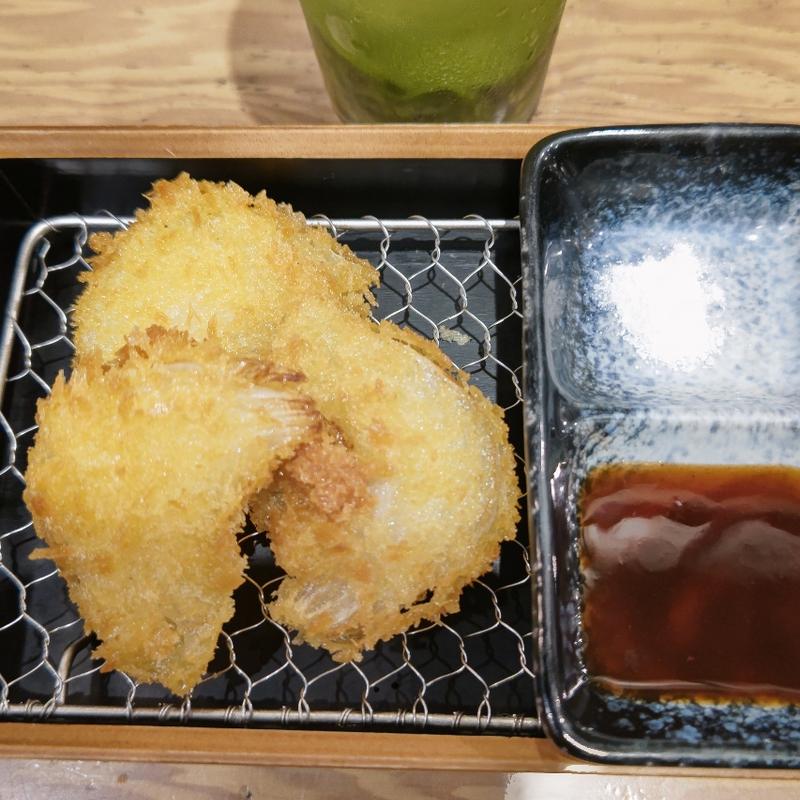 新たまねぎフライ( 海鮮レアカツ 手巻きずし KITSUNE(狐))