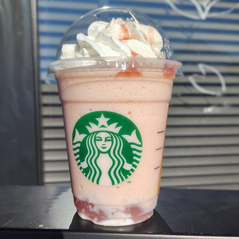 白桃と桜わらびもちフラペチーノ(スターバックスコーヒー 梅ヶ丘駅店)