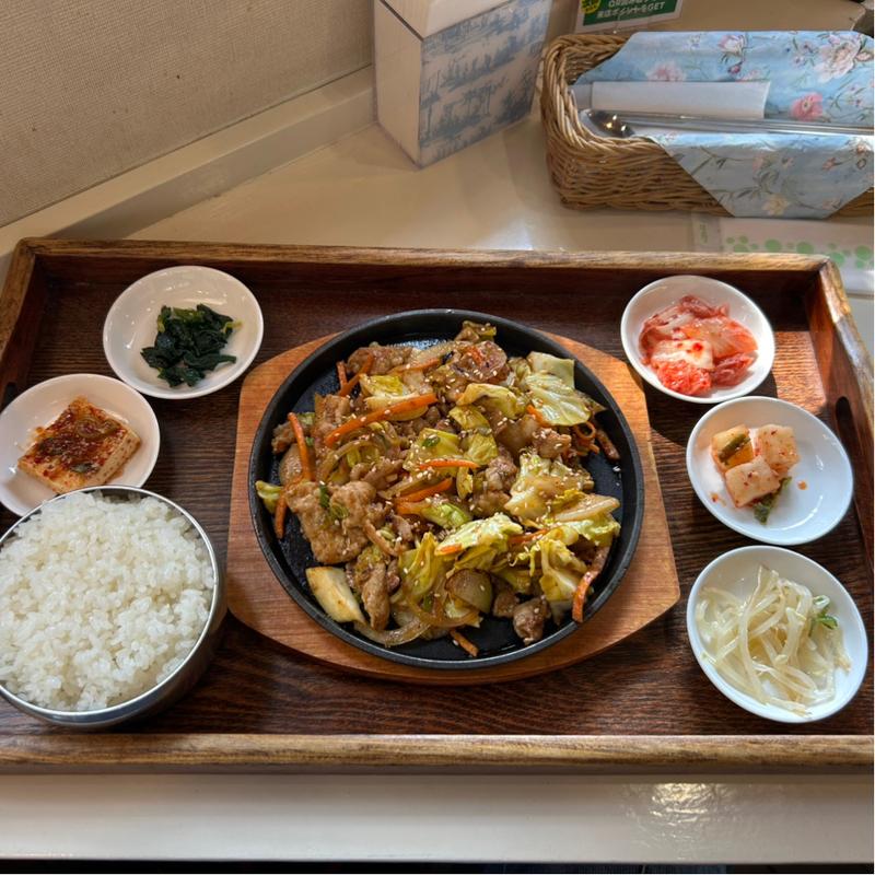 豚プルコギ定食(本格韓国料理 BabSang（バブサン）)