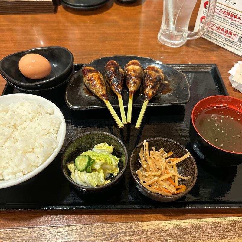 生つくね定食(炭火居酒屋 炎 すすきの アーバンビル店)