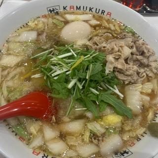 柚子温おろしラーメン+味玉(どうとんぼり神座 アトレ川崎店)