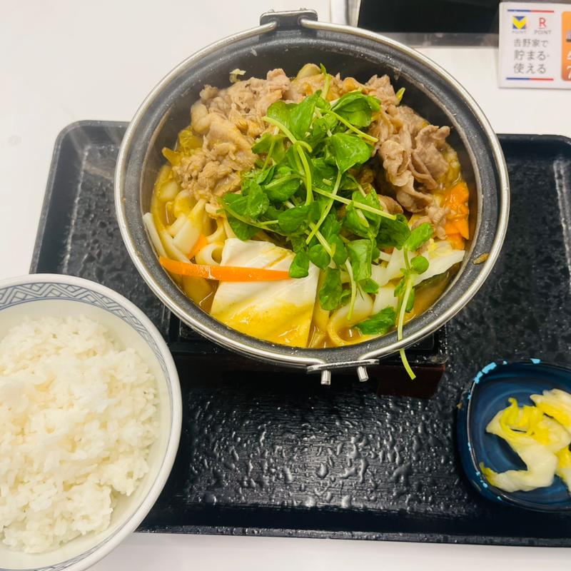 牛カレー鍋膳(吉野家 千早東店)