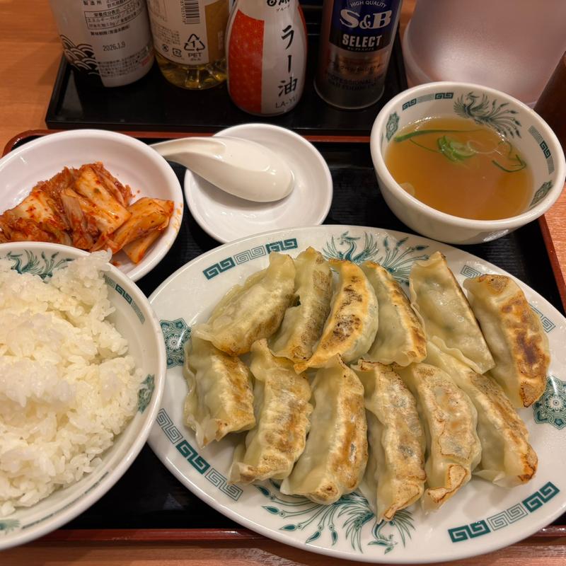 W餃子定食（白菜キムチ）(日高屋 聖蹟桜ヶ丘東口店)