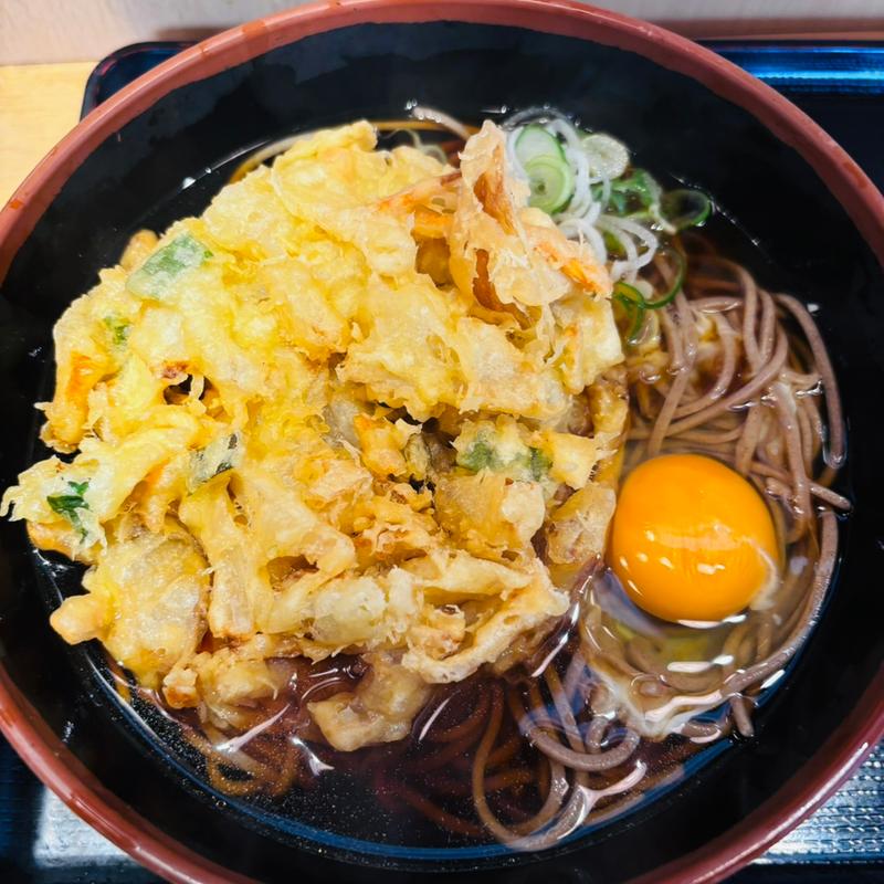 特大かき揚げそば(よもだそば 御徒町店)