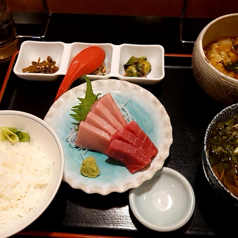 千葉県銚子産天然本鮪のお刺身定食(長生庵 （ちょうせいあん）)