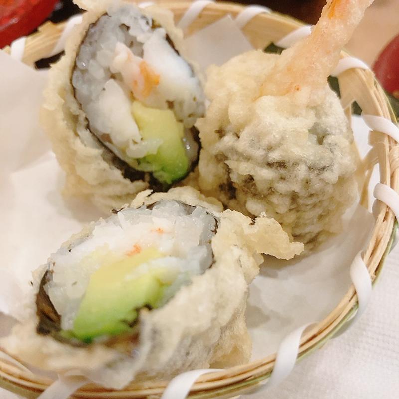 エビアボカドの天ぷら巻き(回転寿司　すし丸 可部店 )