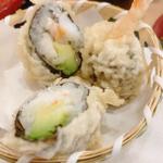 エビアボカドの天ぷら巻き(回転寿司　すし丸 可部店 )