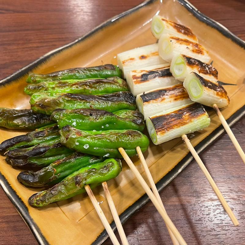 ししとう串・ねぎ串(三好弥鶏料理)