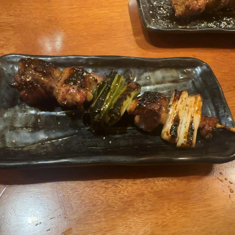 鴨ロースの炙り串(地鶏専門おちば屋 江坂本店)