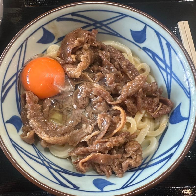 牛すき釜玉(丸亀製麺尼崎つかしん)