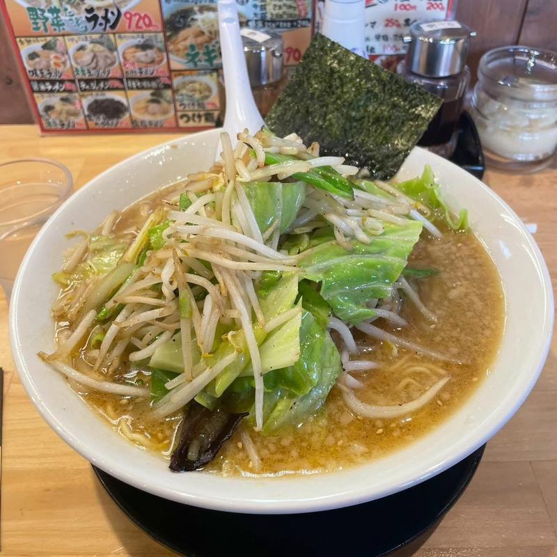 野菜たっぷり味噌ラーメン 麺大盛り(椿ラーメンショップ 新さくら通り店)