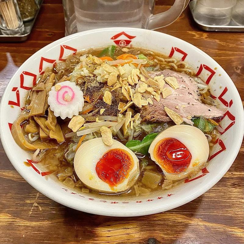 五郎系ニンニク背脂煮干し 大盛(煮干しラーメン 玉五郎)