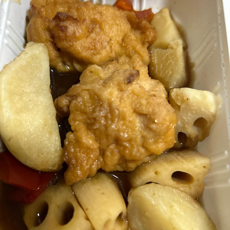 鶏と根菜の黒酢あん(ローソン 札幌オーロラタウン店)