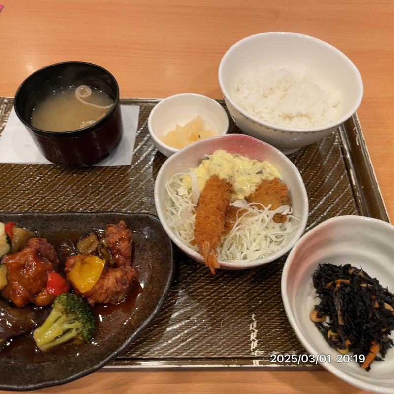 お好み和膳　彩り野菜の黒酢から揚げ(ガスト 戸塚平戸店)