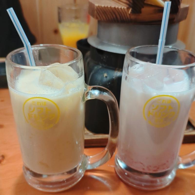 ミックスジュース・やさしい苺とミルク(鳥貴族 高槻店)