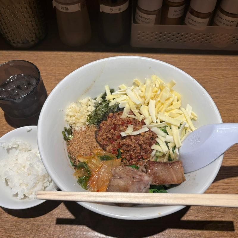 台湾まぜそば豚キムチーズ(キラメキノ青空 四条ムロマチ)