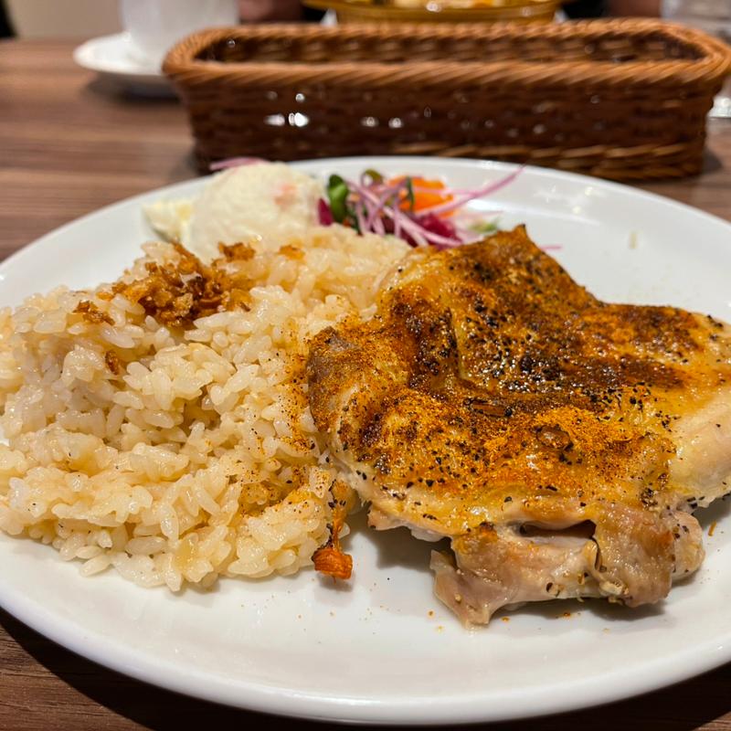 ケイジャンチキン&ガーリックライス(高倉町珈琲 大宮店)