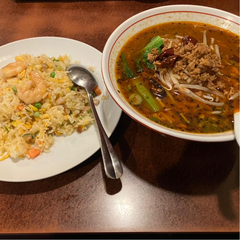 黒担々麺　エビチャーハンセット(眞味館 （シンミカン）)