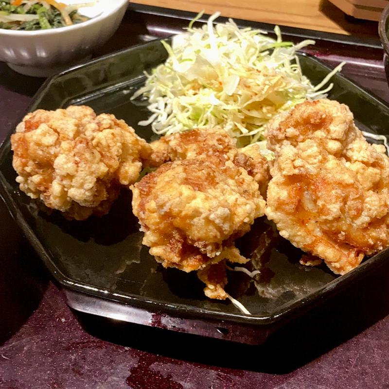 うまだし唐揚げ定食(博多もつ鍋 やまや 大阪あべの店)
