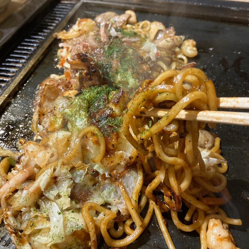 海鮮ソース焼きそば(大衆居酒屋 もんじゃ酒場 調布店)