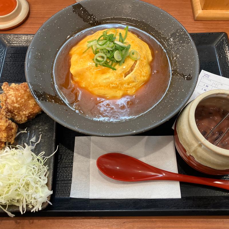 天津飯 からあげセット(からやま 多摩永山店)