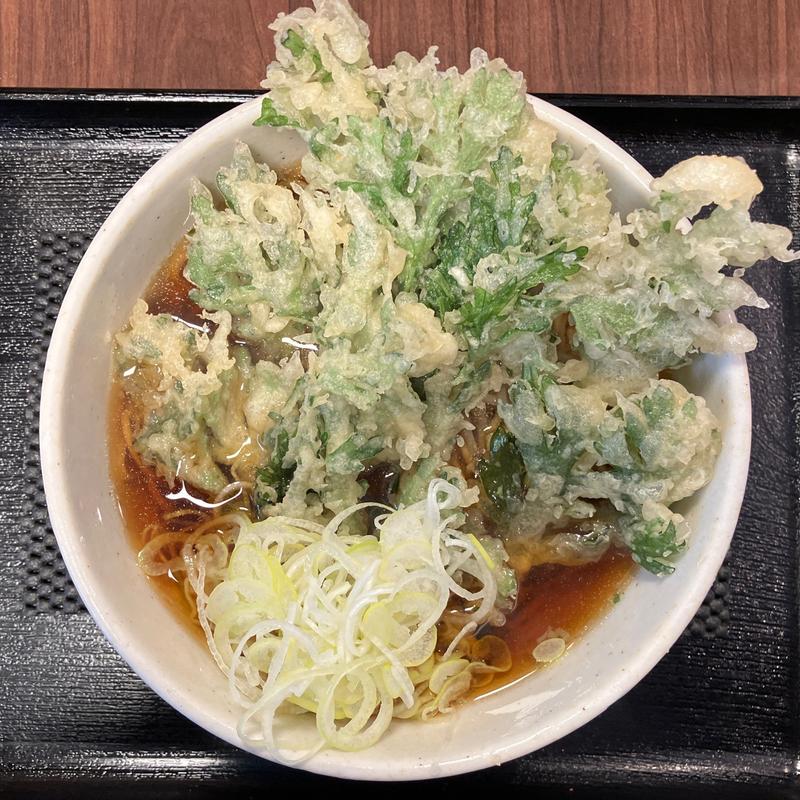 春菊天そば(甲斐そば)