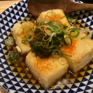あおさ揚げ出し豆腐(鮨・酒・肴 杉玉 伏見桃山)