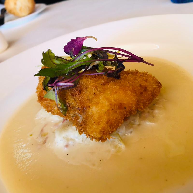 宮城産 タラのパネ 丸ごと蕪のソース_ブラッスリーコース(ブラッスリー ポール・ボキューズ 銀座)