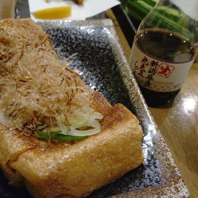 栃尾の厚揚げ(居酒屋 ゆた 越後湯沢本店)