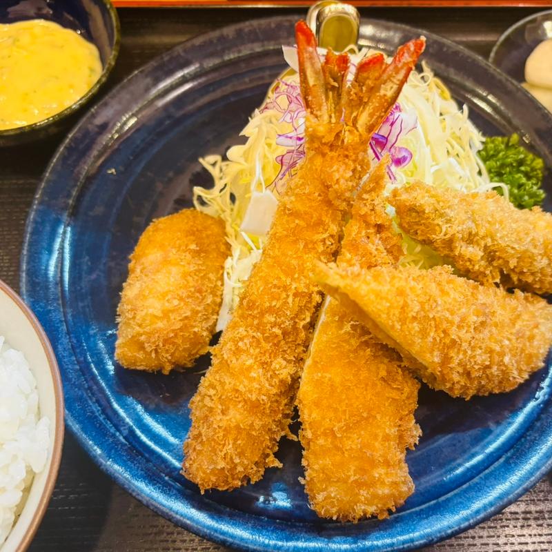 シーフードミックス定食(とんかつ 三金(さんきん))