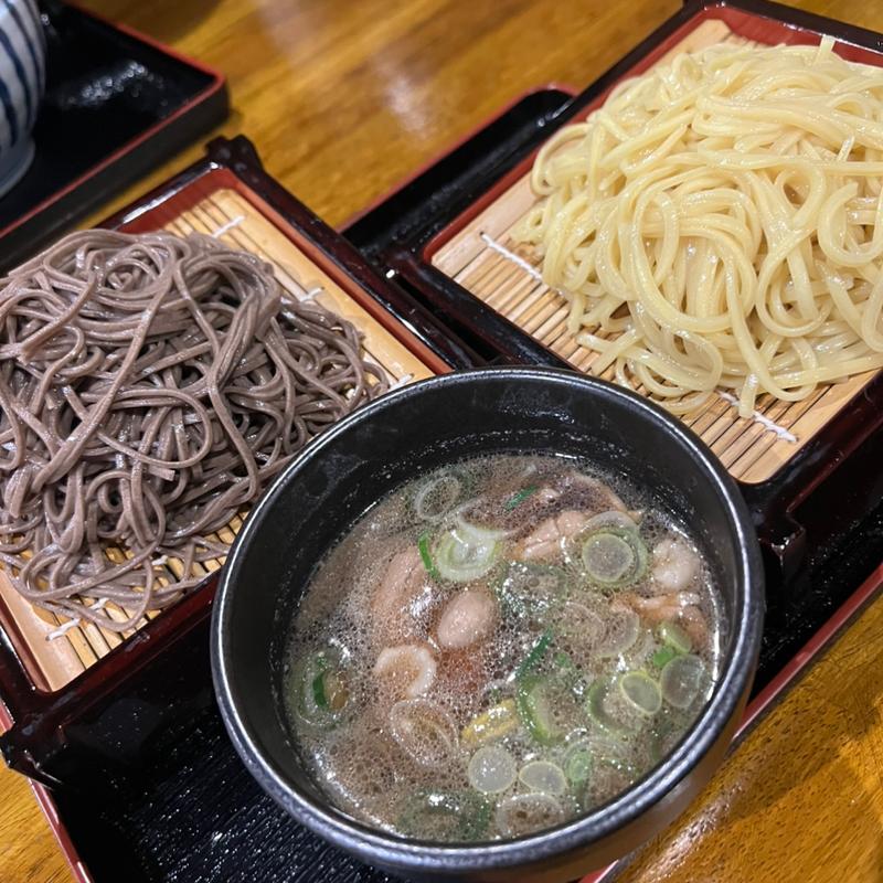 つけ鴨そば 2種盛り (中華麺、そば)(〆そば屋 播州吉田家(西脇店))