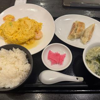 海老と玉子炒め定食(餃子の安亭高田馬場店)