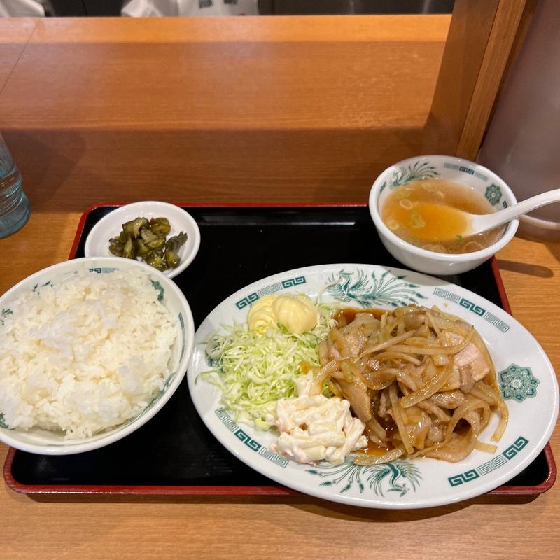 しょうが焼き定食(日高屋 草加新田西口店)