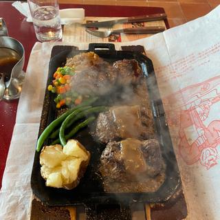 オリジナルハンバーグとリブロース　スペシャルセット