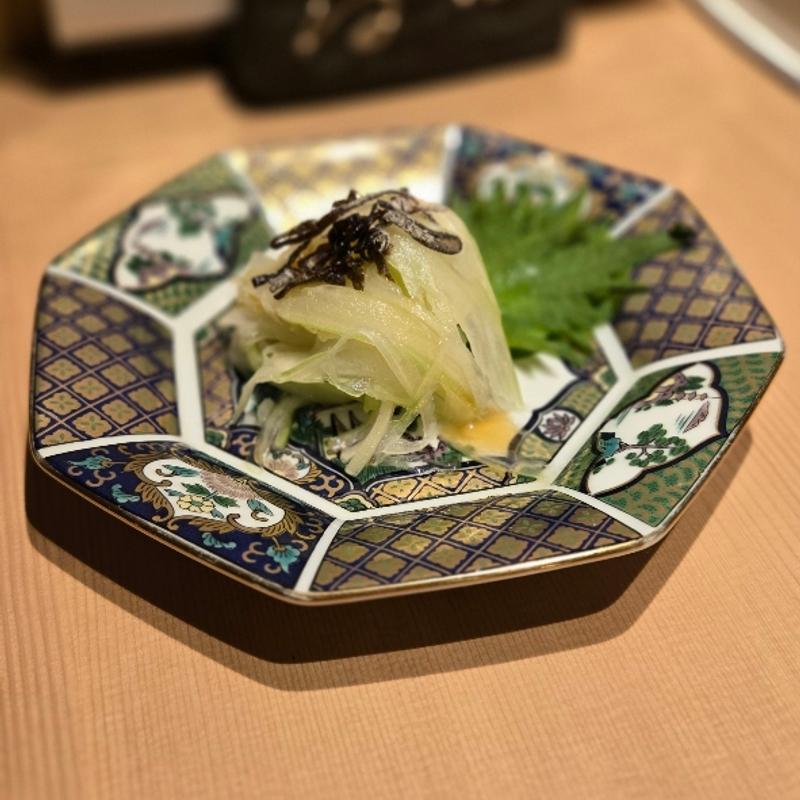 セロリの浅漬け(黒毛和牛肉匠 いちえ 別邸)