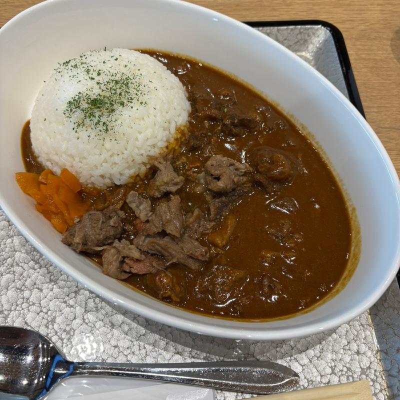 菅乃屋特製馬スジたっぷりカレー(馬肉料理 菅乃屋 阿蘇くまもと空港店（フードコート）)