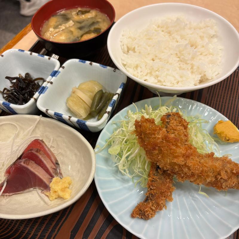 アジフライ定食(イワシ料理 かぶき)