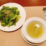 ポロネギのポタージュ、サラダ(Altopascio（アルトパッショ）)