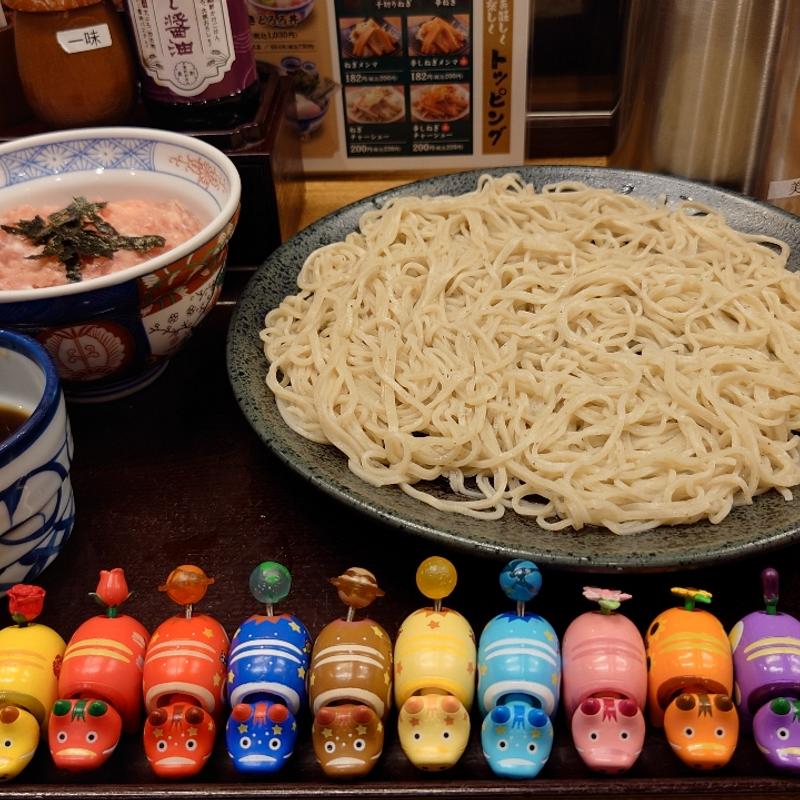 もりそばまぐろたたき丼(十割そば会　郡山本店)