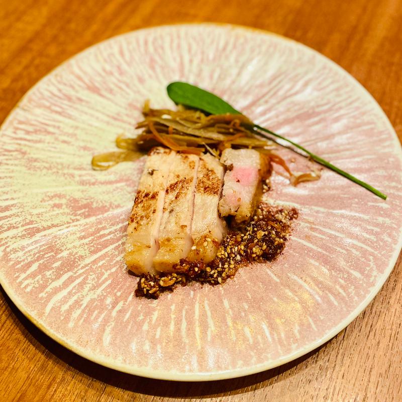 彩ランチ小会席　岩中豚肩ロースの鉄板焼き(美食米門品川港南 Ｗｉｎｅ＆Ｇｒｉｌｌ )