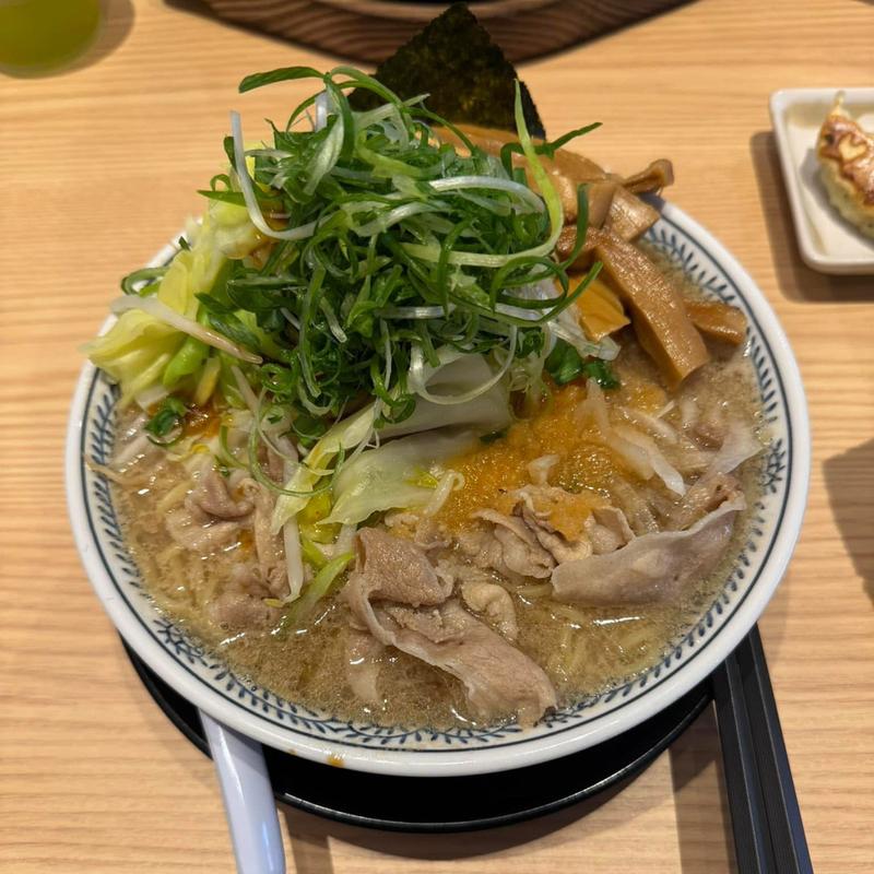 野菜肉そば 大盛 メンマ(丸源ラーメン一関店)