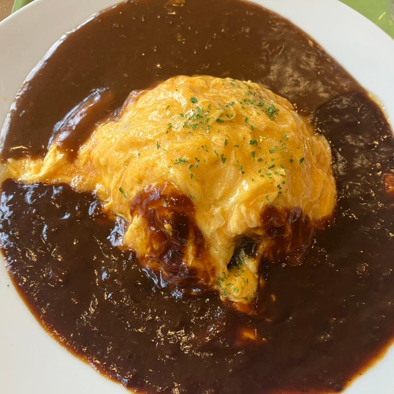 オムレツライス　ハヤシ&カレーソース(日比谷松本楼 東京ビッグサイト店)