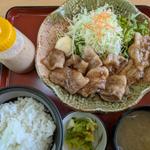 しょうが焼き定食(長沼温泉食堂田んぼの台所)