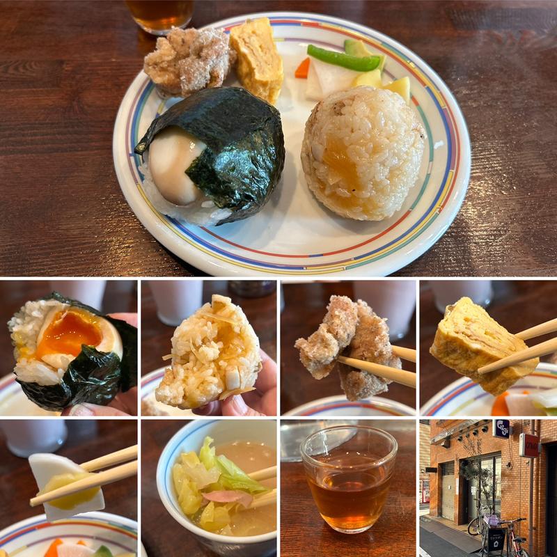 おにぎり2個セットに味噌汁小(リッツボン)