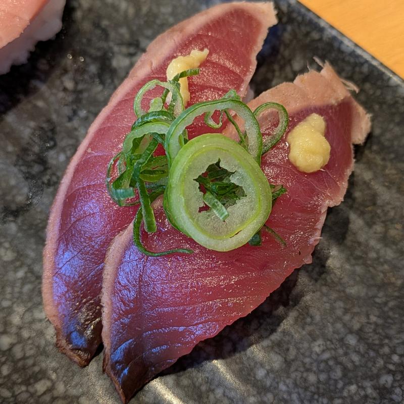 宮城県産かつおたたき(かっぱ寿司 アトレ川崎店)