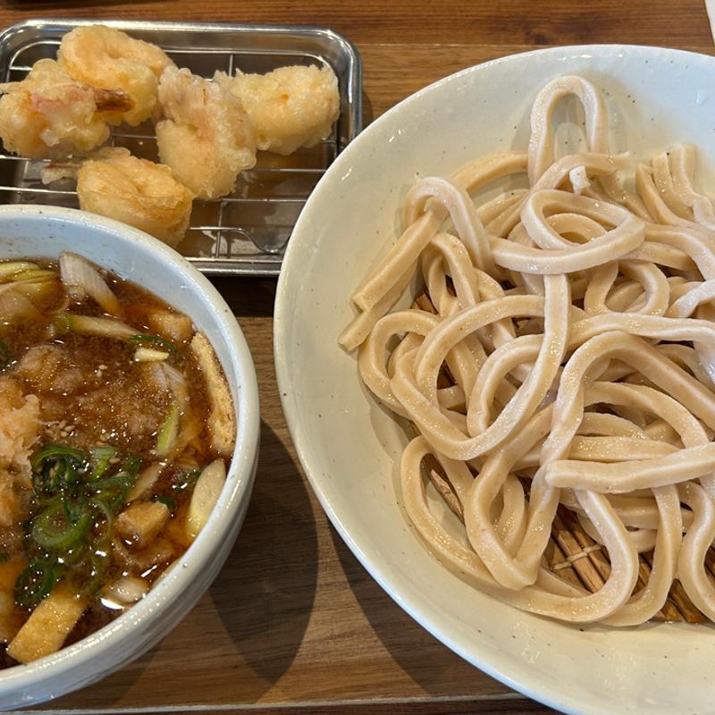 肉汁うどん並小海老天盛り(武蔵野うどん 澤村)