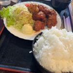 唐揚げ定食 ご飯大盛り