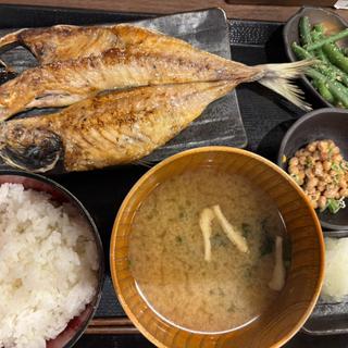 あじ開き定食(しんぱち食堂プリンセス通り店)