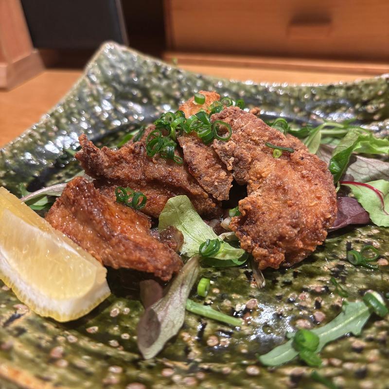 鮪ホホ肉の唐揚げ(魚菜由良　雑魚亭)