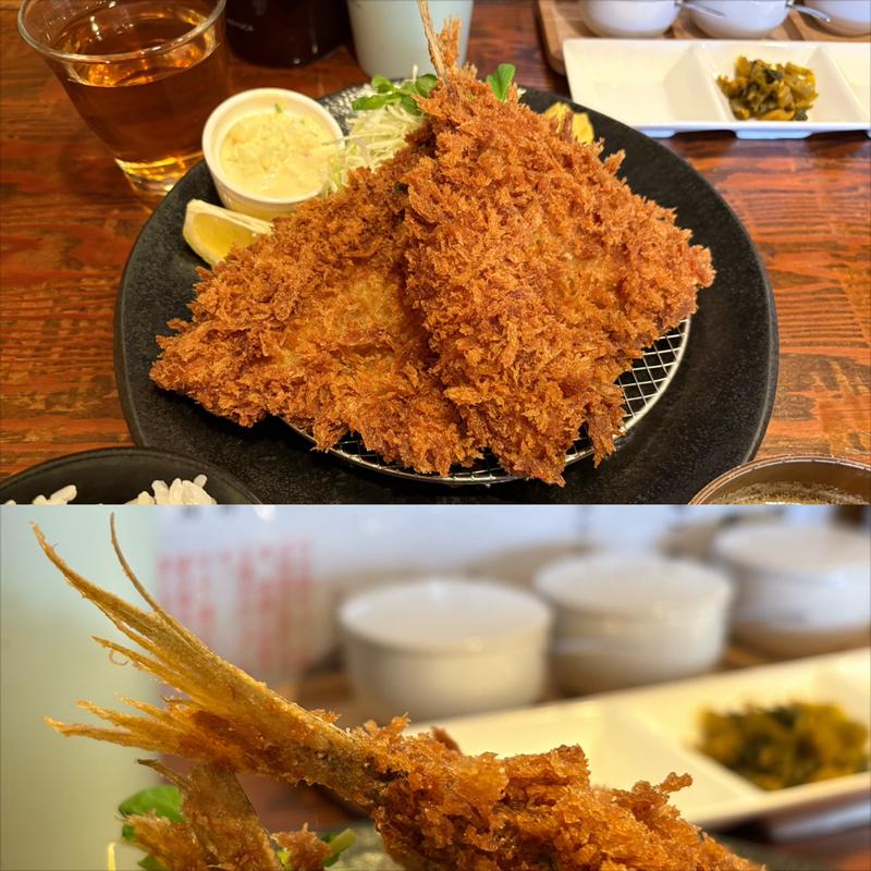 アジフライ定食(とんかつ 椛)